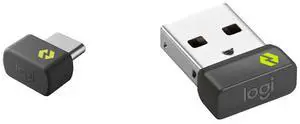 Logitech Bolt RF Receiver for Mouse, Keyboard, Computer, Notebook - USB Type C - External Logitech Bolt RF Receiver for Mouse, Keyboard, Computer, Notebook - USB Type C - External