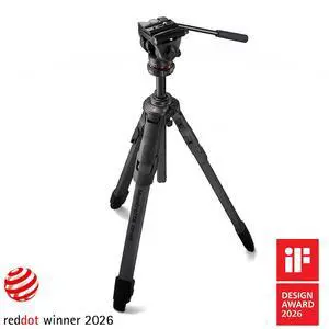 Manfrotto 500X Fluid Video Head with ONE Carbon Fiber Hybrid Video Tripod Manfrotto 500X Fluid Video Head with ONE Carbon Fiber Hybrid Video Tripod