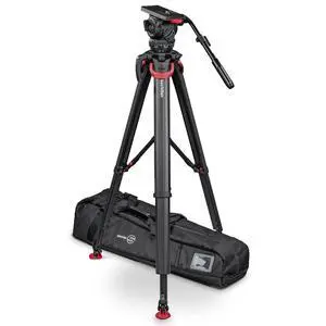 Sachtler Video 18 S2 Fluid Head with flowtech 100 3-Section Carbon Fiber Tripod, Mid-Level Spreader Sachtler Video 18 S2 Fluid Head with flowtech 100 3-Section Carbon Fiber Tripod, Mid-Level Spreader