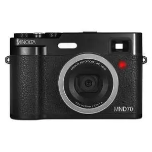 Minolta MINOLTA MND70 Retro 48 MP Autofocus / 5K Ultra HD Dual Lens Camera w/WiFi (Black) Minolta MINOLTA MND70 Retro 48 MP Autofocus / 5K Ultra HD Dual Lens Camera w/WiFi (Black)