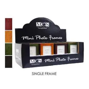 MCS Random Jewel Tone Colored Wood Mini Picture Frame for a 2x3" Photograph MCS Random Jewel Tone Colored Wood Mini Picture Frame for a 2x3" Photograph