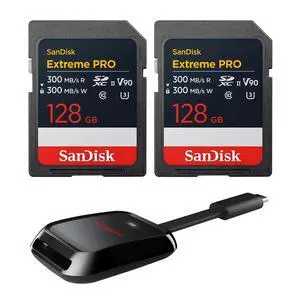 SanDisk Extreme PRO UHS-II V90 Cards UHS-II 128GB SD 310MB/s #SDSDXDE128GGN4INA SanDisk Extreme PRO UHS-II V90 Cards UHS-II 128GB SD 310MB/s #SDSDXDE128GGN4INA