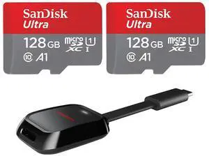 SanDisk SANDISK Ultra microSD UHS-I Card 128GB Bundle SanDisk SANDISK Ultra microSD UHS-I Card 128GB Bundle