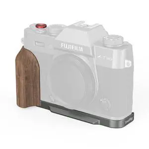 SmallRig L-Shaped Mount Plate with Wooden Handle for Fujifilm X-T30, X-T30 II and X-T30 III Cameras, Charcoal Silver SmallRig L-Shaped Mount Plate with Wooden Handle for Fujifilm X-T30, X-T30 II and X-T30 III Cameras, Charcoal Silver