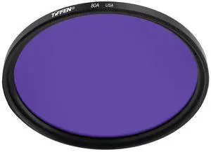 Tiffen 77mm 80A Tungsten to Daylight Conversion Glass Filter Tiffen 77mm 80A Tungsten to Daylight Conversion Glass Filter