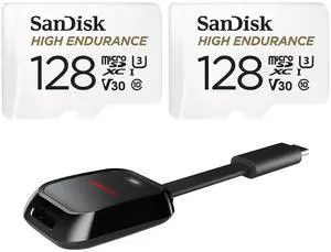 SanDisk 128GB SanDisk High Endurance microSDHC Card with Adapter Bundle SanDisk 128GB SanDisk High Endurance microSDHC Card with Adapter Bundle