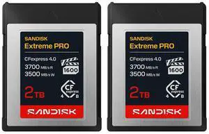SanDisk Extreme PRO 2TB CFexpress 4.0 Type-B Memory Card 2pk SanDisk Extreme PRO 2TB CFexpress 4.0 Type-B Memory Card 2pk