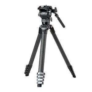FotoPro Origin O-9 Carbon Fiber Tripod wIth MH-12 Fluid Head, Gray FotoPro Origin O-9 Carbon Fiber Tripod wIth MH-12 Fluid Head, Gray