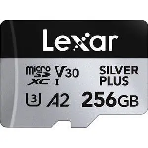Lexar Professional SILVER PLUS 256GB UHS-I V30 microSDXC Memory Card Lexar Professional SILVER PLUS 256GB UHS-I V30 microSDXC Memory Card