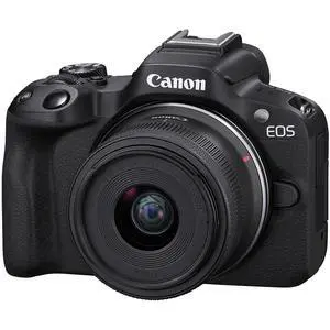 Canon EOS R50 Mirrorless Camera with RF-S 18-45mm f/4.5-6.3 IS STM Lens, Black Canon EOS R50 Mirrorless Camera with RF-S 18-45mm f/4.5-6.3 IS STM Lens, Black