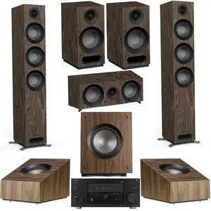 Jamo S 809 7.1 Home Theater System, Walnut with TX-RZ70 11.2-Ch AV Receiver Jamo S 809 7.1 Home Theater System, Walnut with TX-RZ70 11.2-Ch AV Receiver