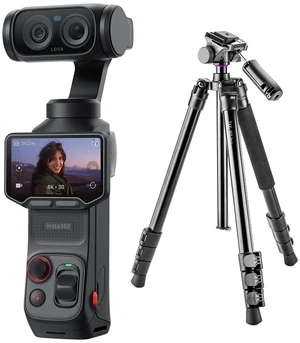 Insta360 Luna Ultra 8K Pocket Gimbal Camera Standard Combo, Cosmic Black, Bundle with Flip-Zip Tripod/Monopod Insta360 Luna Ultra 8K Pocket Gimbal Camera Standard Combo, Cosmic Black, Bundle with Flip-Zip Tripod/Monopod