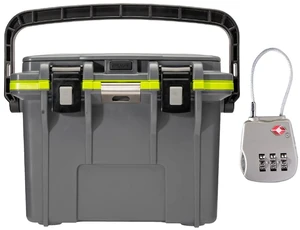 Pelican 14QT Personal Cooler - Dark Gray/Green, with TSA Combination Lock Pelican 14QT Personal Cooler - Dark Gray/Green, with TSA Combination Lock