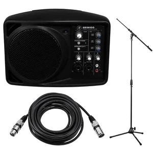 Mackie SRM150 5.25" 150W Active PA System, w/Mic Boom Stand, 25' XLR Cable Mackie SRM150 5.25" 150W Active PA System, w/Mic Boom Stand, 25' XLR Cable