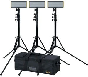 Ikan Onyx Half x 1 Bi-Color 3-Point LED Light Kit with 10x10' Background Ikan Onyx Half x 1 Bi-Color 3-Point LED Light Kit with 10x10' Background