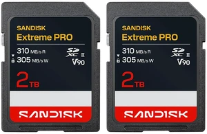 SanDisk Extreme PRO UHS-II V90 SDXC Memory Card - 2TB, 2-Pack SanDisk Extreme PRO UHS-II V90 SDXC Memory Card - 2TB, 2-Pack