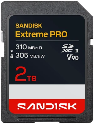 SanDisk Extreme PRO UHS-II V90 SDXC Memory Card - 2TB, Single SanDisk Extreme PRO UHS-II V90 SDXC Memory Card - 2TB, Single