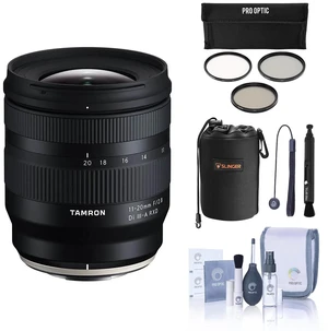 Tamron 11-20mm f/2.8 Di III-A RXD Lens for Fujifilm X Bundle with 67mm Filter Kit, Cleaning Kit, Lens Cap Tether, Lens Cleaner, Lens Pouch Tamron 11-20mm f/2.8 Di III-A RXD Lens for Fujifilm X Bundle with 67mm Filter Kit, Cleaning Kit, Lens Cap Tether, Lens Cleaner, Lens Pouch