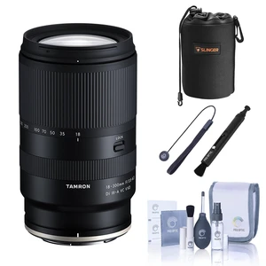 Tamron 18-300mm f/3.5-6.3 Di III-A VC VXD Lens for Nikon Z, Bundle with Lens Pouch, Lens Cap Tether and Cleaning Kit Tamron 18-300mm f/3.5-6.3 Di III-A VC VXD Lens for Nikon Z, Bundle with Lens Pouch, Lens Cap Tether and Cleaning Kit
