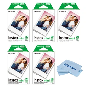 Fujifilm Instax Mini Instant Daylight Film Pack,20Exp,5-Pack,Cleaning Cloth Fujifilm Instax Mini Instant Daylight Film Pack,20Exp,5-Pack,Cleaning Cloth