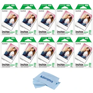 Fujifilm Instax Mini Instant Daylight Film Pack,20 Exp,10-Pk,Cleaning Cloth Fujifilm Instax Mini Instant Daylight Film Pack,20 Exp,10-Pk,Cleaning Cloth