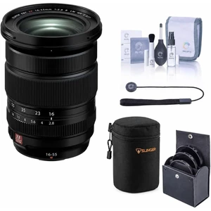 Fujifilm XF 16-55mm f/2.8 R LM WR II Lens, Bundle with 72mm Filter Kit, Lens Case, Lens Cap Tether, Cleaning Kit
