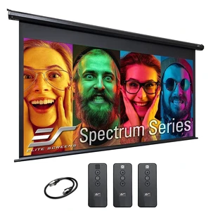 Elite Screens Spectrum Series 84" 16:9 4K/8K MaxWhite 2 Motorized Projection Screen, Black Elite Screens Spectrum Series 84" 16:9 4K/8K MaxWhite 2 Motorized Projection Screen, Black