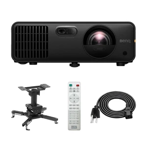 BenQ AH700ST Full HD HDR Short-Throw Laser DLP Golf Simulation Projector, Bundle with H&A Universal Projector Ceiling Mount