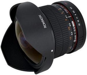 Rokinon 8mm f35 HD Fisheye Lens with Removable Hood for Nikon HD8MN