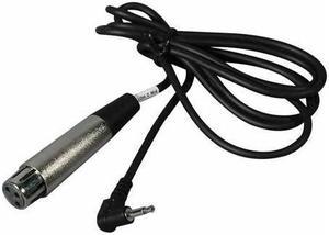 Hosa Technology Microphone Cable, XLR3F to Right-angle 3.5 mm TRS, 10 ft