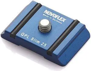 Novoflex QPLSLIM25 Type Slim Plate for Compact Cameras, 1/4"-20 Screw