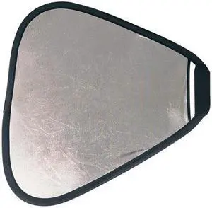 Manfrotto 30" TriGrip Collapsable Triangular Reflector, Built-In Handle, Silver/White