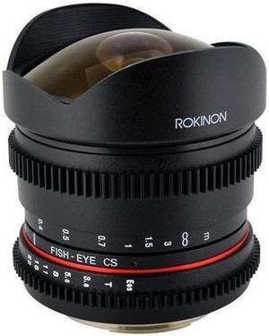 Rokinon 8mm t38 Fisheye Cine VDSLR Lens for Nikon RKHD8MVN