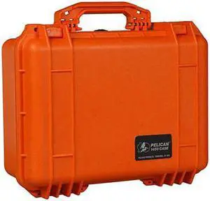 Pelican 1450 Watertight Hard Case Without Foam Insert - Orange #1450-001-150