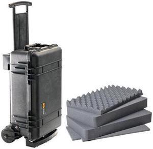 Pelican 1510M Case and Mobility Kit with Foam, Black #015100-0009-110
