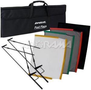 Westcott Fast Flags 18" x 24" Kit with Frames, Fabrics and Storage Bag #1937