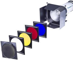 Flashpoint Universal Barn Door Kit with Grid and Gels #FP-LF-BDG