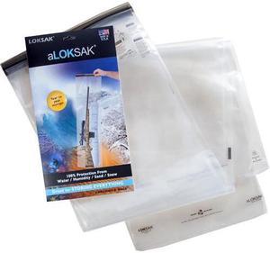 LokSak aLoksak 12x48" Waterproof Resealable Storage Bag, Pack of 2, Clear