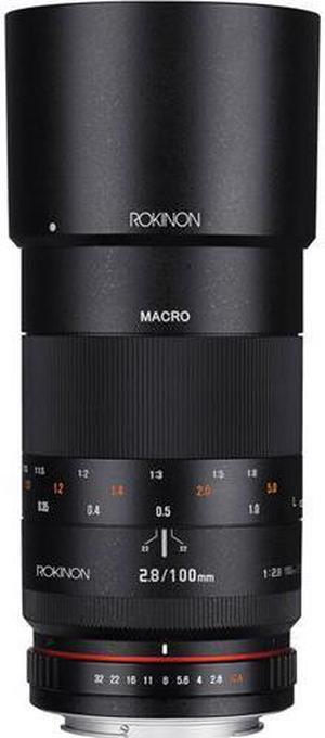 Rokinon 100mm F2.8 Full Frame Macro Lens for Sony E Mount, Manual Focus #100M-E