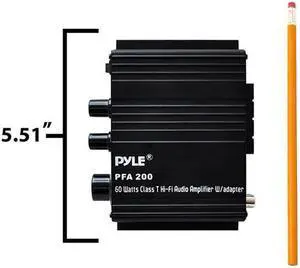 Pyle Pfa200 60-Watt Class-T Hi-Fi Audio Amplifier With Ac Adapter
