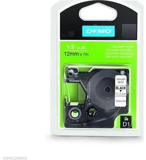 45110 DYMO CORP 1/2"TAPE BLK ON CLR DYMO LABEL