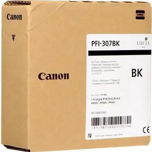 Canon 330ml PFI-307 Dye Black Ink Tank for iPF830, iPF840, iPF850 CAD Plotters