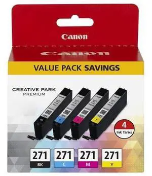 Canon CLI-271 Ink Cartridge - Combo Pack - Black/Cyan/Magenta/Yellow
