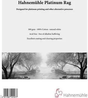 Hahnemuhle Platinum Rag Fine Art Paper, 300gsm, 8x10", 25 Sheets #10647103