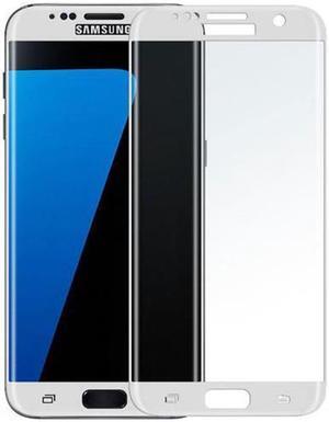 BlooPro Clear Glass Screen Protector, White Rim for Galaxy S7 Edge Smartphone