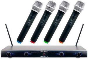 VocoPro VHF-4005 4 Channel Rechargeable VHF Wireless Mic System, 4x Mics, CH 2