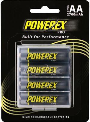 Maha Powerex PRO AA 1.2V 2700mAh Rechargeable NiMH Batteries, 4-Pack #MHRAA4PRO