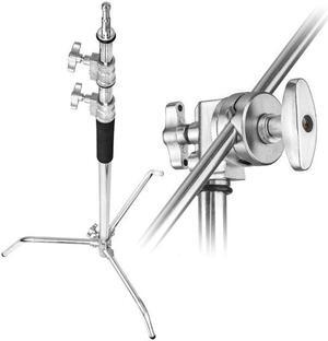 Flashpoint 10' C Stand on Turtle Base, 40" Grip Arm & Two 3" Gobo Heads, Chrome