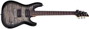 Schecter C-6 Plus Solid-Body Electric Guitar, Rosewood, Charcoal Burst #446