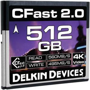 Delkin Devices 512GB Cinema CFast 2.0 Memory Card #DDCFST560512